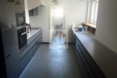 Microcement kitchen floor