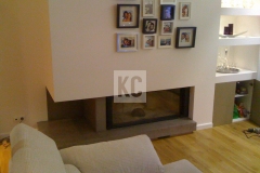 microcement fireplace